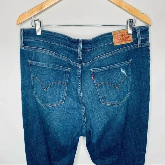 Levi’s 721 High Rise Skinny Destroyed Jeans Size 34 - Picture 10 of 12
